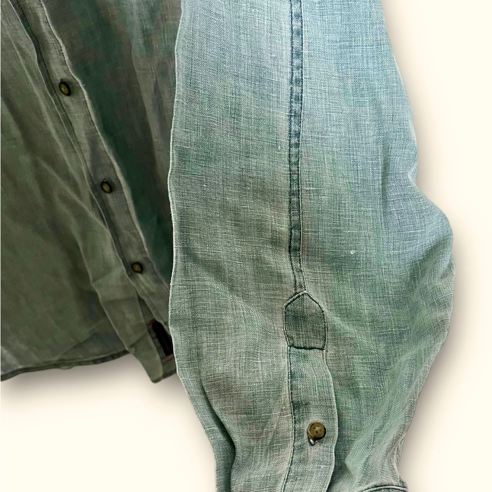 The Territory Ahead Linen Denim Shirt Men's 2XL Long Sleeve NO SZ TAG READ PLS!✅ - Picture 6 of 7